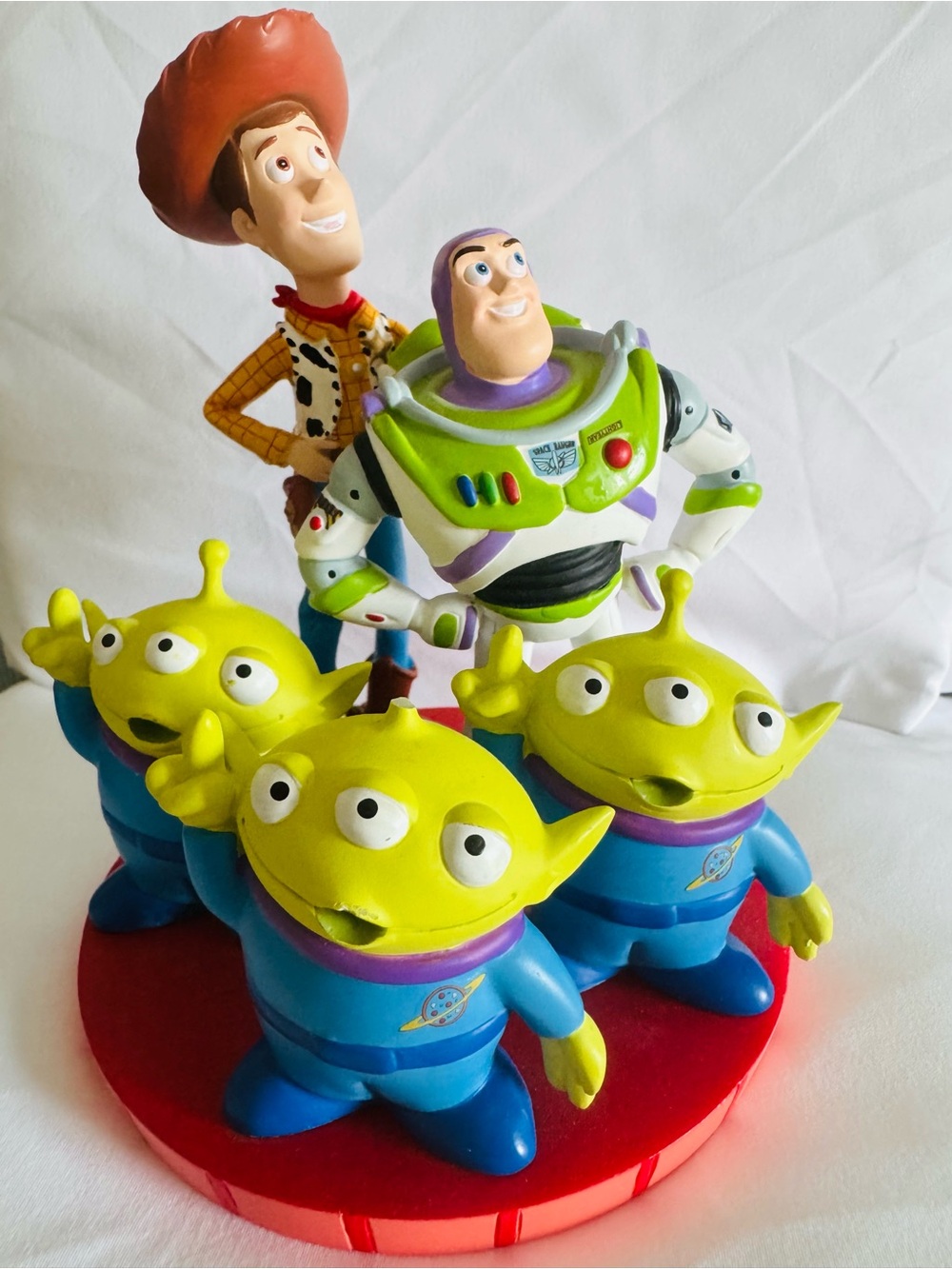 Disney Precious Moments Toy Story Woody Buzz & Aliens Figurine 191701